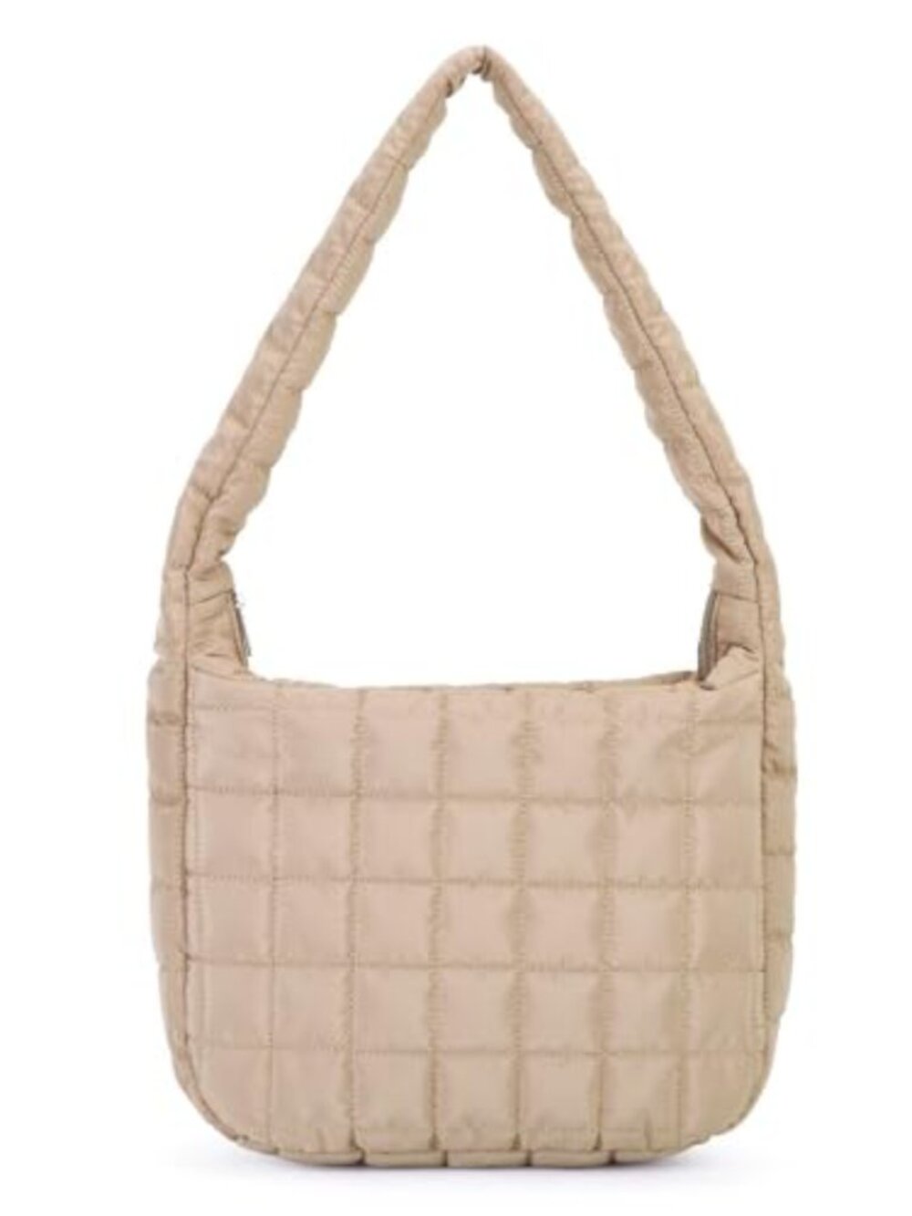 Quilted Puffer Tote Bag Lightweight Nylon Hobo Shoulder Travel Bag
